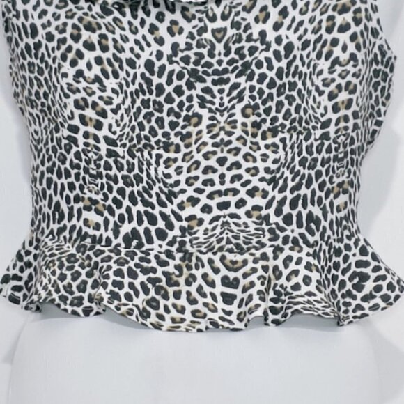 NWT ZARA Leopard print ruffles boho festival crop top - Picture 7 of 13